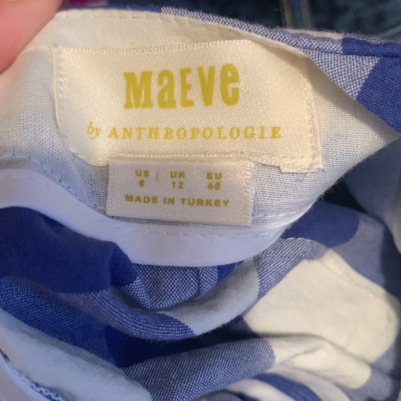 Blue and white romper by Anthropologie size 8 - Picture 3 of 5
